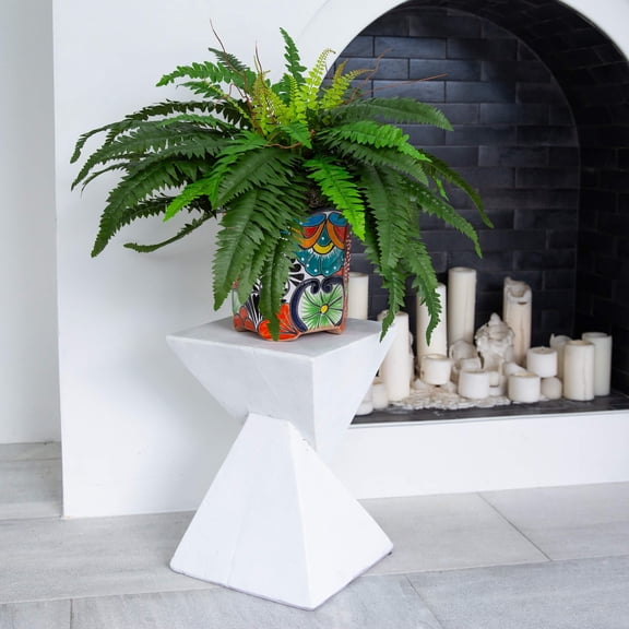 Nearly Natural Potted Boston Fern Artificial Plant - 21" - Green