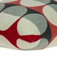 thumbnail image 3 of 20" x 7" x 20" Transitional Gray And Red Pillow Cover With Poly Insert, 3 of 4