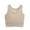 Beige, variant on JIUKE Tank Tops for Women Sleeveless Sleep Crop Tops Crewneck Stretchy Base Layer Vests Slim Fitted Pajamas Tops