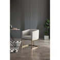 thumbnail image 2 of Modrest Yukon Modern Light Grey Fabric & Antique Brass Dining Chair, 2 of 5