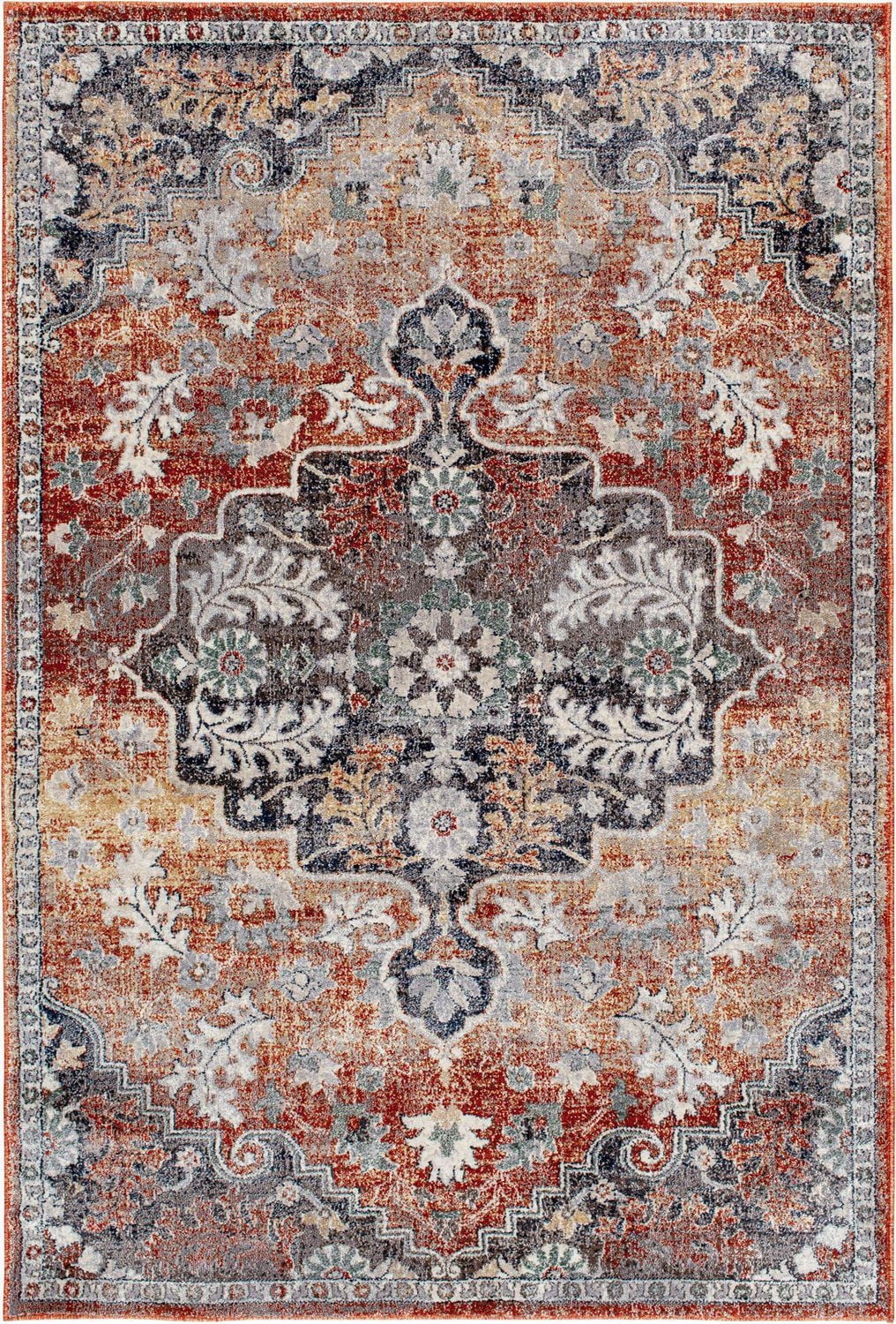 Tapis tissé bleu et blanc Pescara