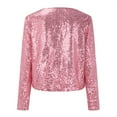 thumbnail image 5 of Ruyang Women's Blazers Jackets Fashion Cardigan Women Sequin Jacket Glitter Sparkle Open Front Casual Long Sleeve Blazer Coat, 5 of 8