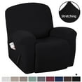 thumbnail image 4 of Primebeau Large 1-Piece Recliner Chair Cover, Spandex Stretch Slipcover, Black, 4 of 8