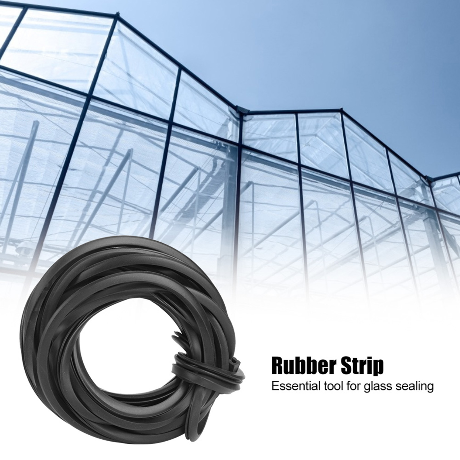 NFTIGB Rubber Weather Stripping Door Window Seal Strip Black Greenhouse Glass Sealing Line Cable Draft Blocker Replacement Accessory 180 ft / 55 m Soundproof Anti-Collision