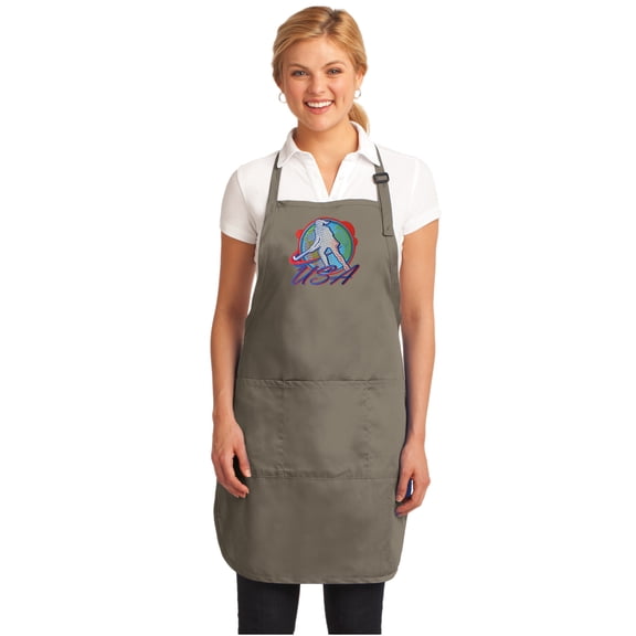 Large Field Hockey Apron Long Chef's Field Hockey Aprons for a Woman or Man - Adjustable Neck & Pockets