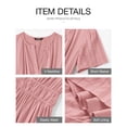 thumbnail image 3 of Vestido casual BTFBM para mujer, verano 2025, cuello en V y cintura elástica, 3 of 7