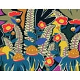 thumbnail image 2 of Gallagher, Megan 18x15 Black Ornate Wood Framed with Double Matting Museum Art Print Titled - Ferns and Wildflowers I, 2 of 4