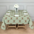 thumbnail image 3 of Green Highland Cow Flower Pattern Square Tablecloth,Waterproof Square Table Cover,Wipeable Spillproof Washable Table Cover for Home Kitchen Party Decor 52"x52"(132x132cm), 3 of 6