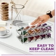 thumbnail image 3 of Sorbus Clear Storage Case - Multipurpose Stackable Organizers and Storage Container for Sorting Jewelry, Small Toys, and More, - Storage Bins with Hinged Lid Includes 5 Sections Each (3 Pack), 3 of 7
