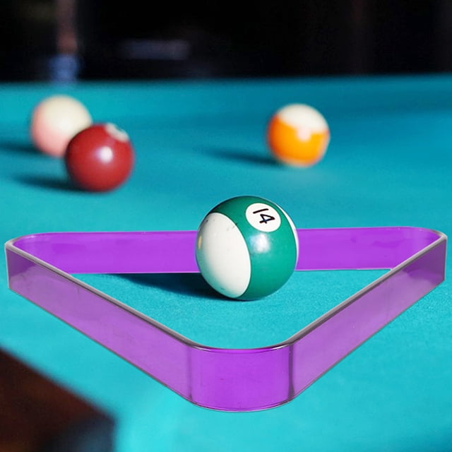 DEEPCRAFF 2Pcs Compact Purple Billiard Ball Rack Portable Pool Table Triangle Organizer