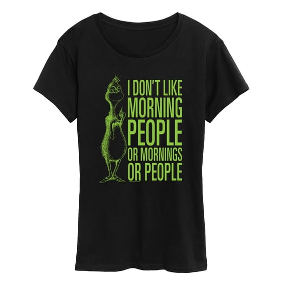 The Grinch - Morning People Women's Short Sleeve Graphic T-Shirt