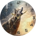 thumbnail image 5 of Dreamtimes Wall Clock Wolf 10 Inch Silent Non Ticking Quality Quartz Battery Operated Digital Round Easy to Read for Home Office Kitchen Decorative, 5 of 7