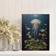 thumbnail image 2 of Jellyfish and Flora Canvas Print，Living Room Bathroom Nursery Decor, 2 of 8