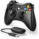 Contrôleur Sans Fil pour Xbox 360, FYBTO 2.4GHZ Manette de Jeu Contrôleur Manette de Jeu Télécommande pour Xbox 360 Slim Console, PC Windows 7,8,10 (Noir) – image 1 sur 6