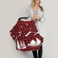 thumbnail image 3 of Haiem Christmas Tree Buffalo Plaid Baby Nursing Cover & Nursing Poncho - Multi Use Cover for Baby Car Seat Canopy, Stroller Cover, 360°Full Privacy Breastfeeding Coverage, 3 of 9