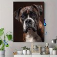 thumbnail image 4 of Boxer Dog Portrait Canvas Print Wall Art for Living Room Bedroom Office Home Wall Art Pet Lover Decor, 4 of 8
