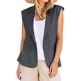 thumbnail image 2 of purcolt Women's Plus Size Vest Open Front Sleeveless Blazers Suit Vests Work Office Business Casual Jackets with Pockets, 2 of 5