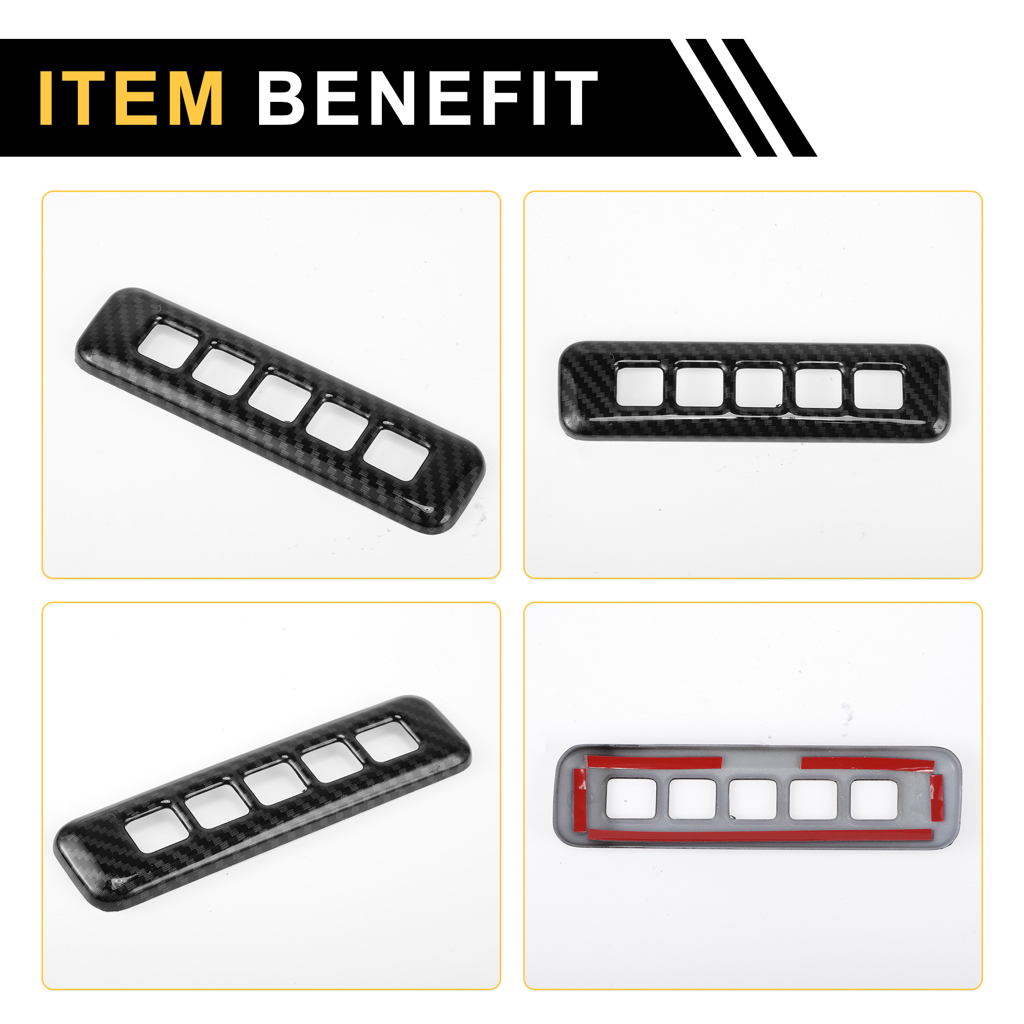 Unique Bargains Door Pillar Post Keypad Password Lock Switch Button Trim for Ford