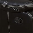 thumbnail image 3 of Bowery Hill Transitional Faux Leather Reclining Sofa in Black, 3 of 7