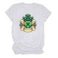 thumbnail image 3 of Guluxicc T-Shirts for Women Casual Crewneck Short Sleeve Shirt St Patrick Day Shamrock Graphic Printed Pullover Tops, M, 3 of 3