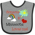thumbnail image 3 of Inktastic Someone in Minnesota Loves Me Boys or Girls Baby Bib, 3 of 4