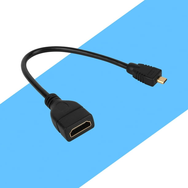 Convertidor Micro HDMI Maleto HDMI Hembra, Micro HDMI Macho a Micro HDMI Maleto HDMI Hembra Cable de extensión HDMI Compacto y liviano