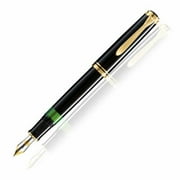 Pelikan Souveran M800 Fountain Pen - Black Gold Trim - Fine Point