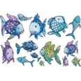 thumbnail image 1 of Pegatinas 14 Calcomanías de Pared de Peces de Colores Calcomanías de Pared de Océano Calcomanías de Vinilo Removibles para Baño, Guardería, Habitación de Niños, 1 of 5
