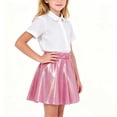 thumbnail image 5 of hotojiny Girls Sparkle Skirt Kids Elastic Waist Glitter Sequin Skirts for Birthday Party Dance Outfit(Hot Pink,7-10 Years), 5 of 6