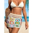 thumbnail image 5 of LMLYSoH Women Bikini Cover up Skirt Summer Crochet Floral Cutout Swimsuit Bottom Cover up for Beach Swimwear Bathing Suit, 5 of 8