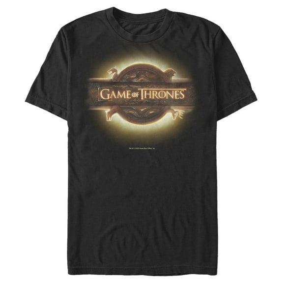 Men's Game of Thrones Logo Glow  Graphic Tee Black 3X Large