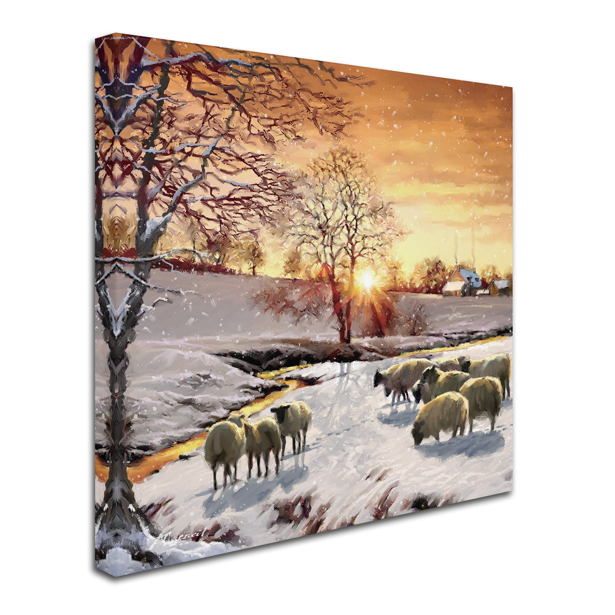 Trademark Fine Art 'Winter Sheep II' Canvas Art by The Macneil Studio