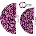 thumbnail image 3 of SKYSONIC Pink Leopard Christmas Tree Skirt 36" Christmas Decorations Indoor Outdoor Tree Skir for Home Holiday Party Decorations Gift, 3 of 5