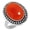 Carnelian, variant on 925 Sterling Silver Ring For Women - Men Orange Amber Gemstone Silver Ring Size 5 November Birthstone Simple Silver Ring Size 5 Friendship Day Gift For Mom Gemstone 925 Silver Jewelry