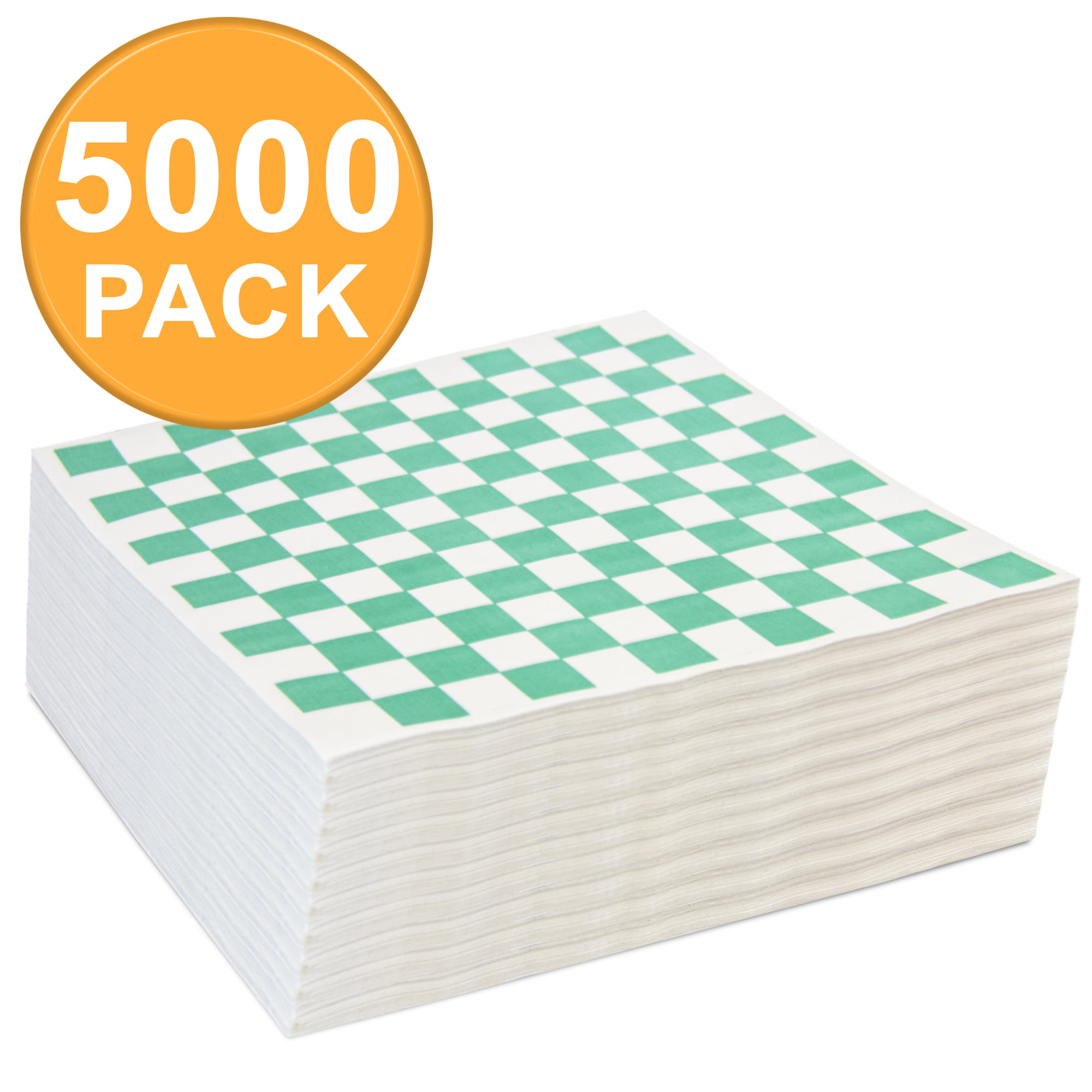 Choice 12 x 12 Green Check Deli Sandwich Wrap Paper - 1000/Pack