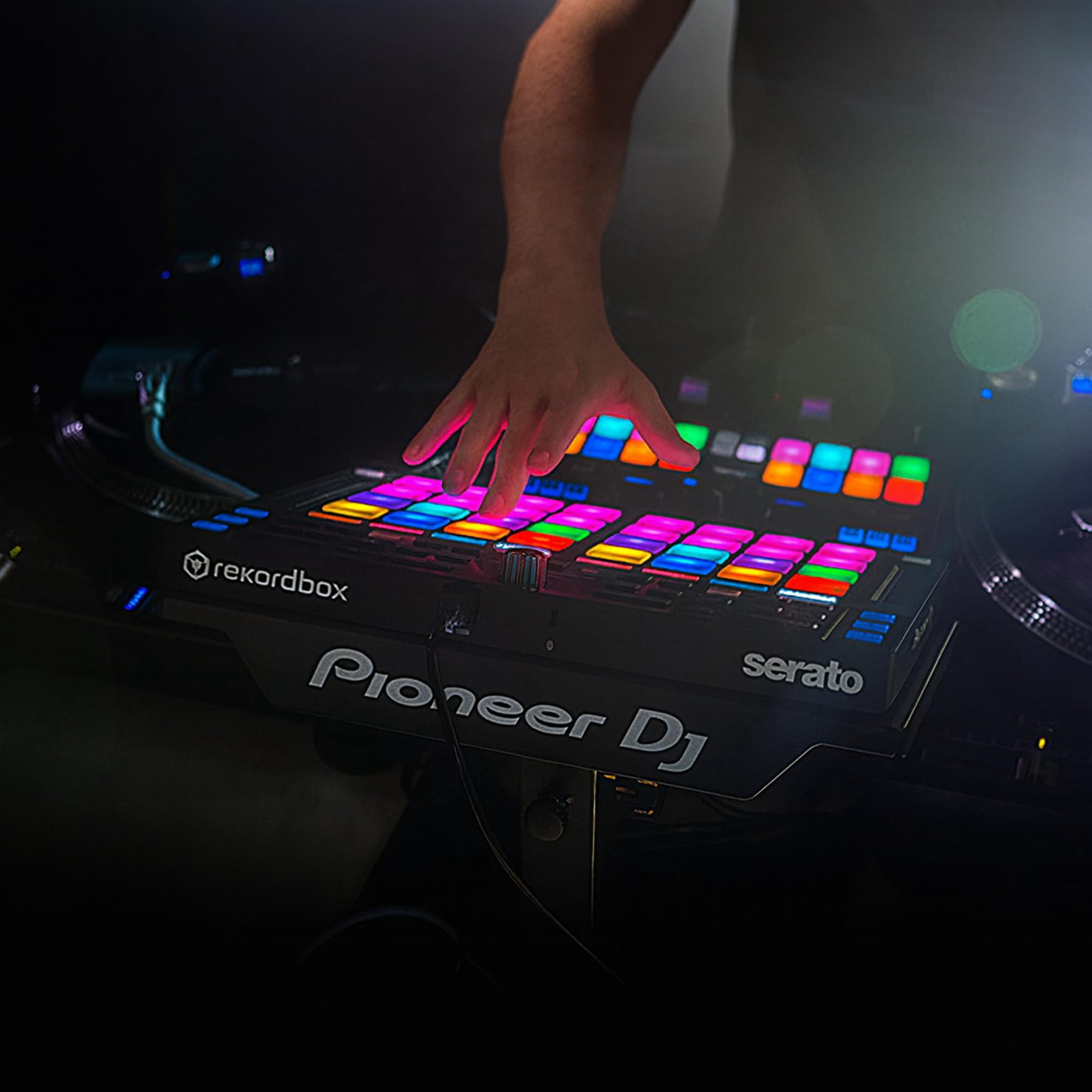Pioneer DJ DDJ-XP2 Sub-Controller for Rekordbox & Serato DJ Pro Bundle with Laptop Stand, Headphones, and Austin Bazaar Polishing Cloth