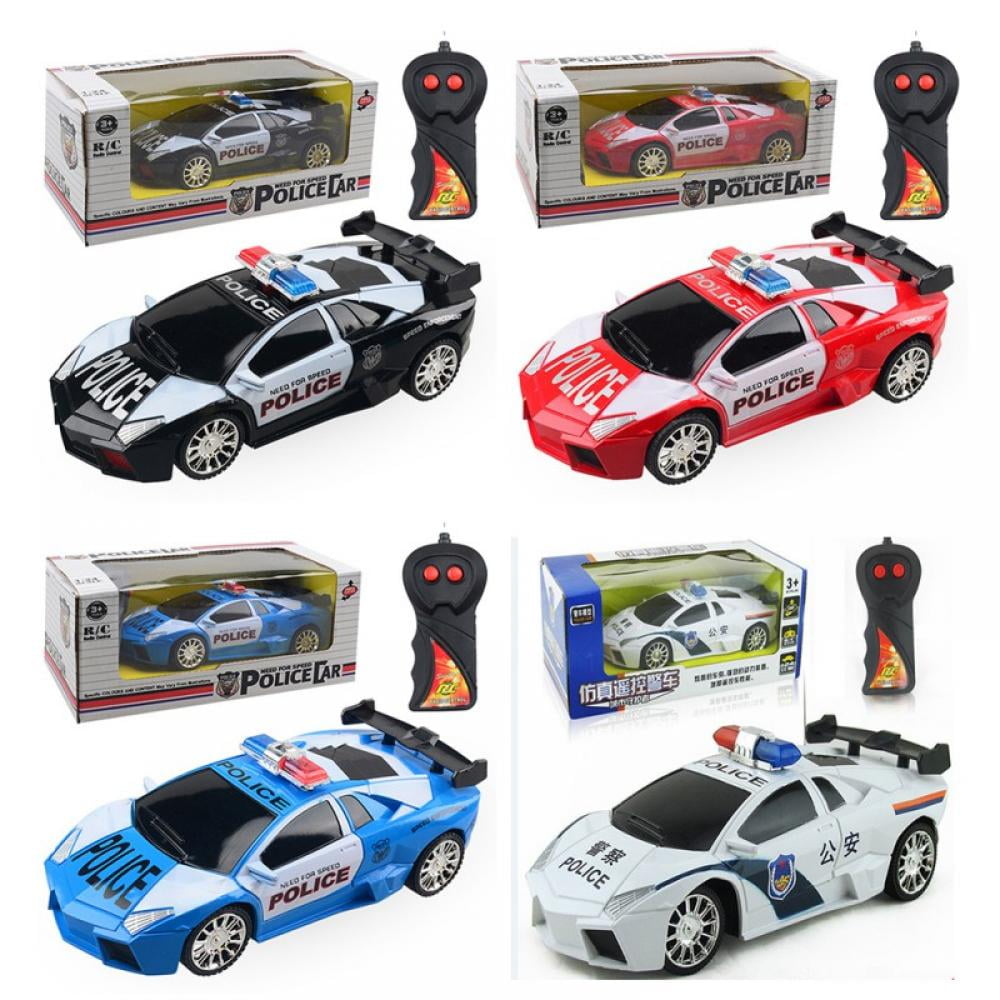 Kids Toy Police Car LED Light Boys Children Cool Gift Remote Control RC Play set 