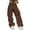 A1 Coffee, variant on Women's Parachute Pants Baggy Cargo Joggers Elastic High Waisted Cinch Bottom Track Trousers Loose Fit Harajuku Y2K Streetwear Athletic Workout Casual Sweatpants Coffee L