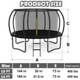 thumbnail image 3 of LIZEVINC Outdoor Trampoline 14FT Recreational for Kids Adults Heavy Duty Anti-Rust Coating, 3 of 7