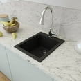 thumbnail image 5 of Bocchi 1608-505-0126 Campino Uno 16" Undermount Single Basin Granite Bar Sink - Black, 5 of 7