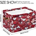 thumbnail image 3 of Love Heart Foldable Storage Basket for Shelves, Collapsible Sturdy Storage Bin with Handles, Canvas Storage Cube for Organizing Closet 2PC Home Decor, 3 of 7