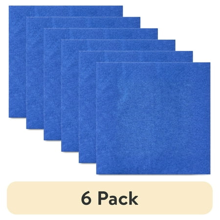 (6 pack) 6.5 x 6.5 Disposable Blue Paper Napkins 24 Count by Way To Celebrate (6 pack) 6.5 x 6.5 Disposable Blue Paper Napkins 24 Count by Way To Celebrate