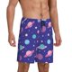 thumbnail image 2 of Balery Space Pantalones cortos de pijama de punto de algodón para hombre con cinturilla y bolsillos-Large, 2 of 6
