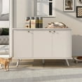 thumbnail image 2 of Pefilos 39" Hidden Cat Litter Box Enclosure Furniture, Modern Wood Cat House, Cat Washroom with Plug, White, 2 of 17