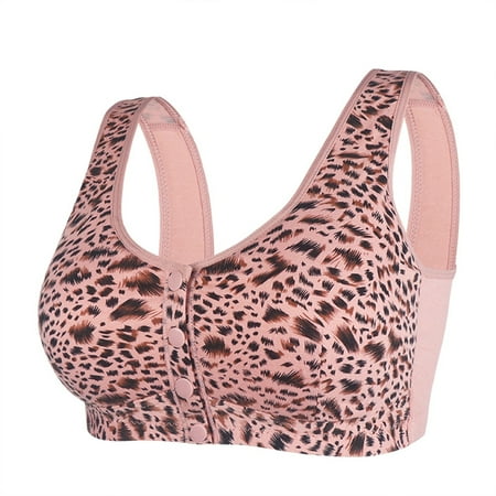 

Aayomet Womens Sports Bras Womens Leopard Print Soft Simple Fashion Large Stretch Underwear Set A 36