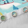 thumbnail image 4 of Feelyou Santa Claus Snowman Curtains Pack of 2 (52x84 Each), Skiing Sport Window Curtains, 4 of 6