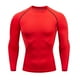 thumbnail image 3 of Camiseta De Running ANGGREK Camiseta De Compresión Roja Manga Larga Para Hombre, 3 of 8