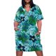 thumbnail image 1 of Nalani Hawaiian Tropical Garden - Vestido turquesa con bolsillos sueltos ropa de mujer verano 2025 novedades vestidos verano, 1 of 7