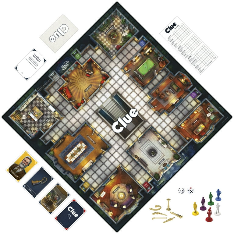 Clue Board Game, Mystery Games for 2-6 Players, Family Games for Kids Ages  8 and Up - Hasbro Games