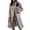 Grey, variant on Womens Fall Jacket Classic Lapel Collar Button Down Wool Coat Solid Elegant Lace Up Slim Trendy Coat
